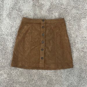 Brown Corduroy Skirt